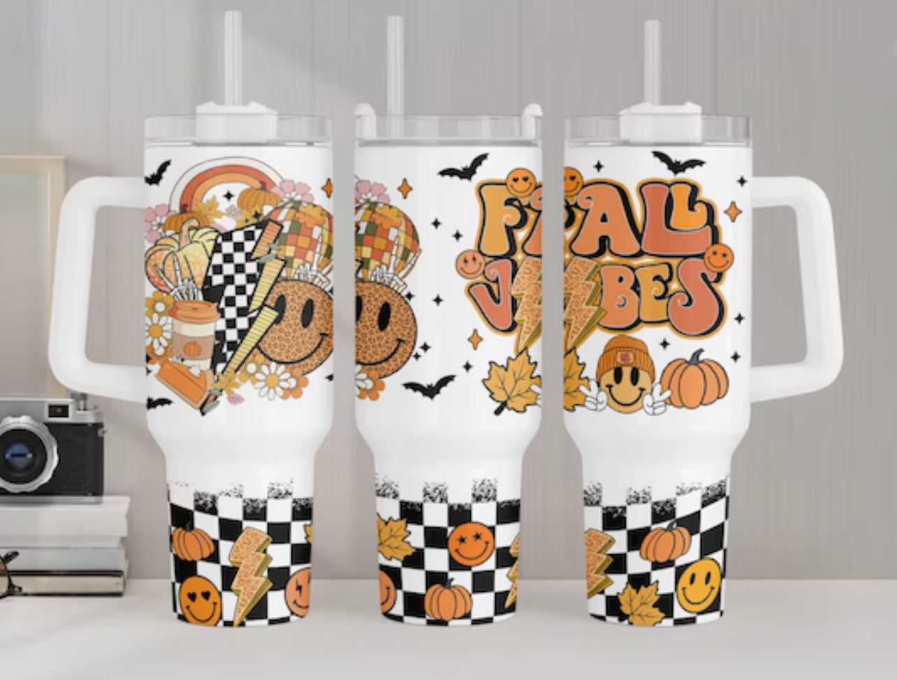 40oz Tumbler- Retro Fall Vibes