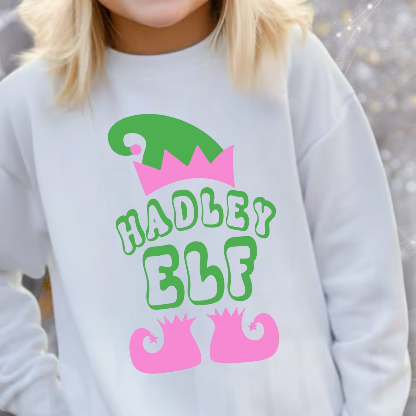 YOUTH-Personalized Elf Tee or Crewneck Sweatshirt