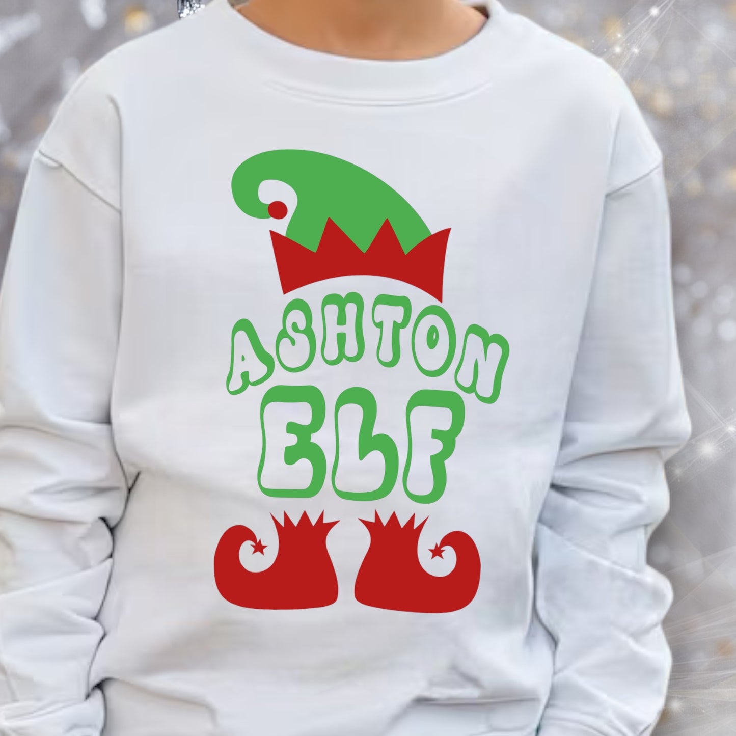 YOUTH-Personalized Elf Tee or Crewneck Sweatshirt