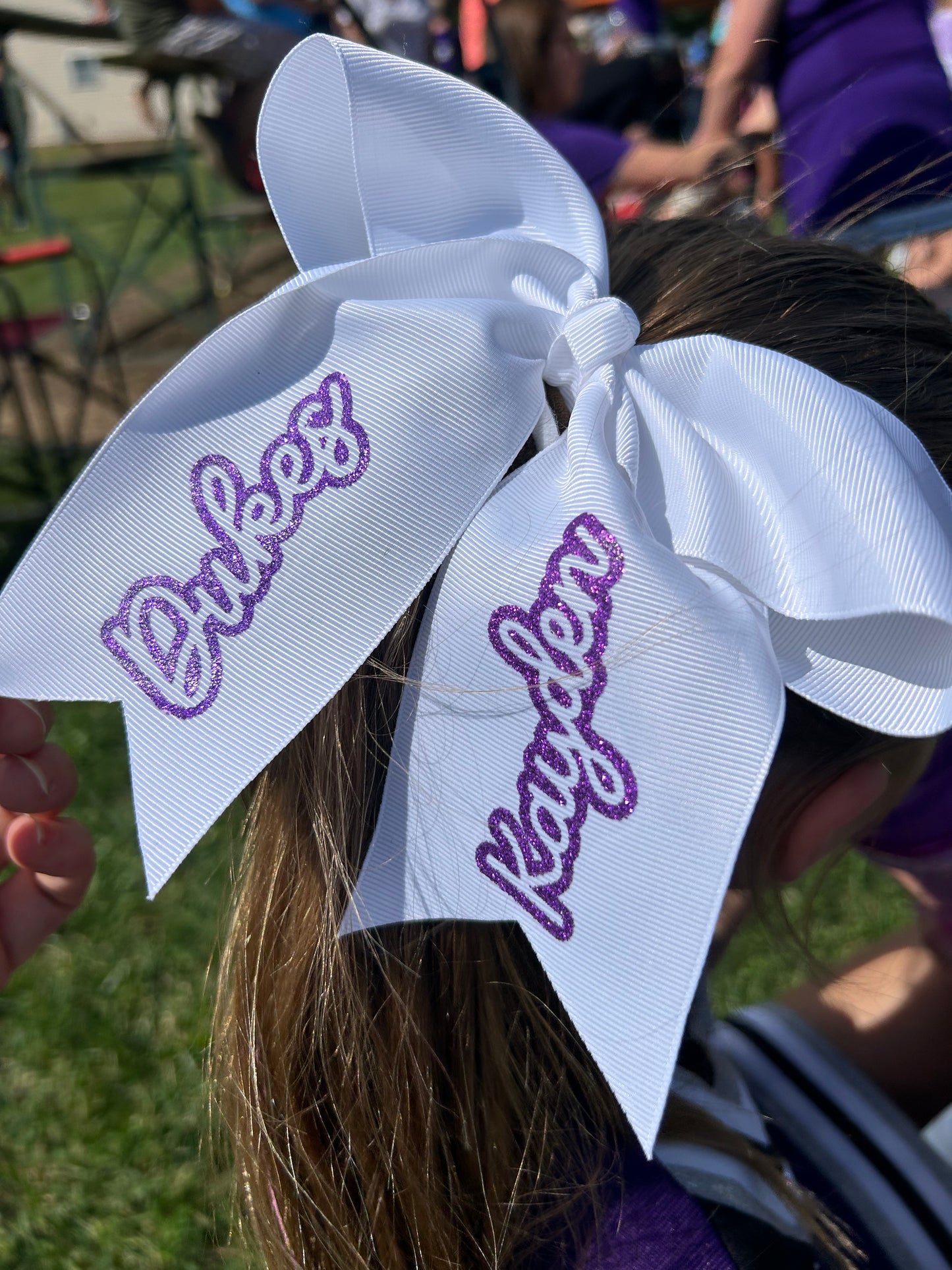 Custom Glitter Cheer Bow