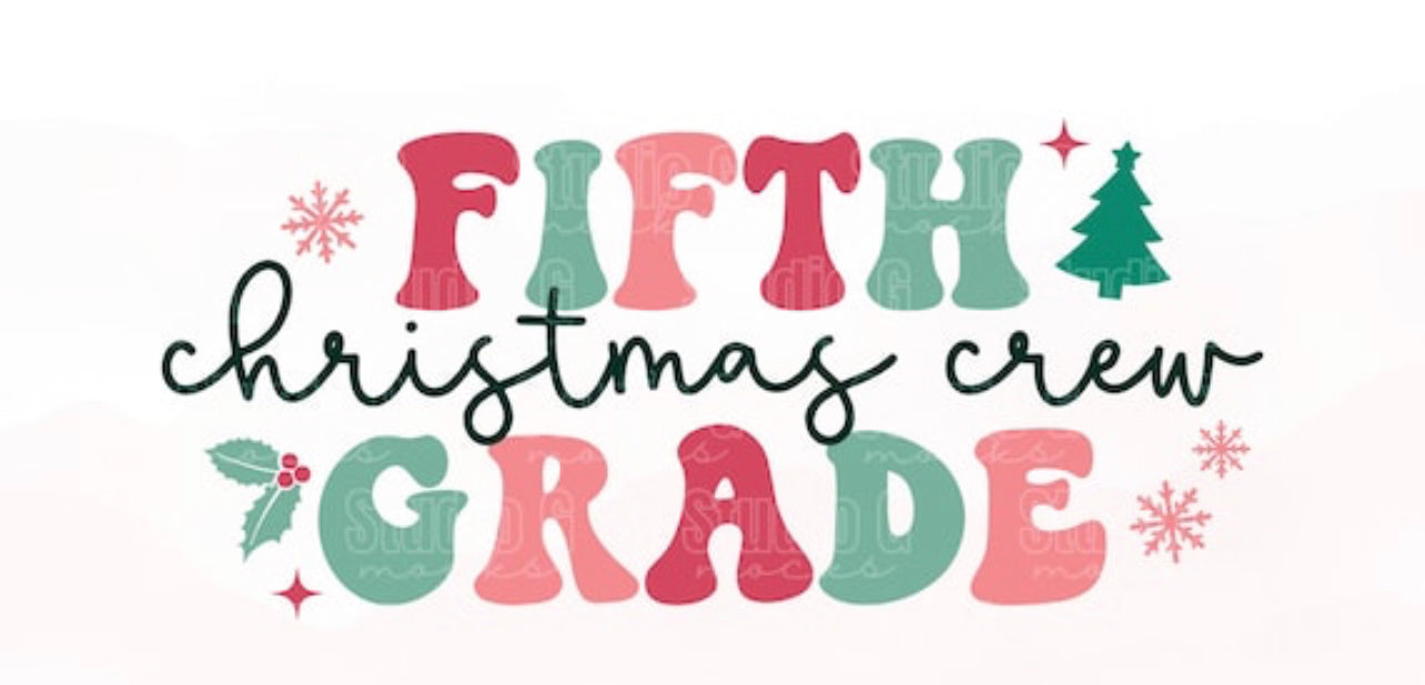 Custom Teacher/Grade Cristmas Crew Tee