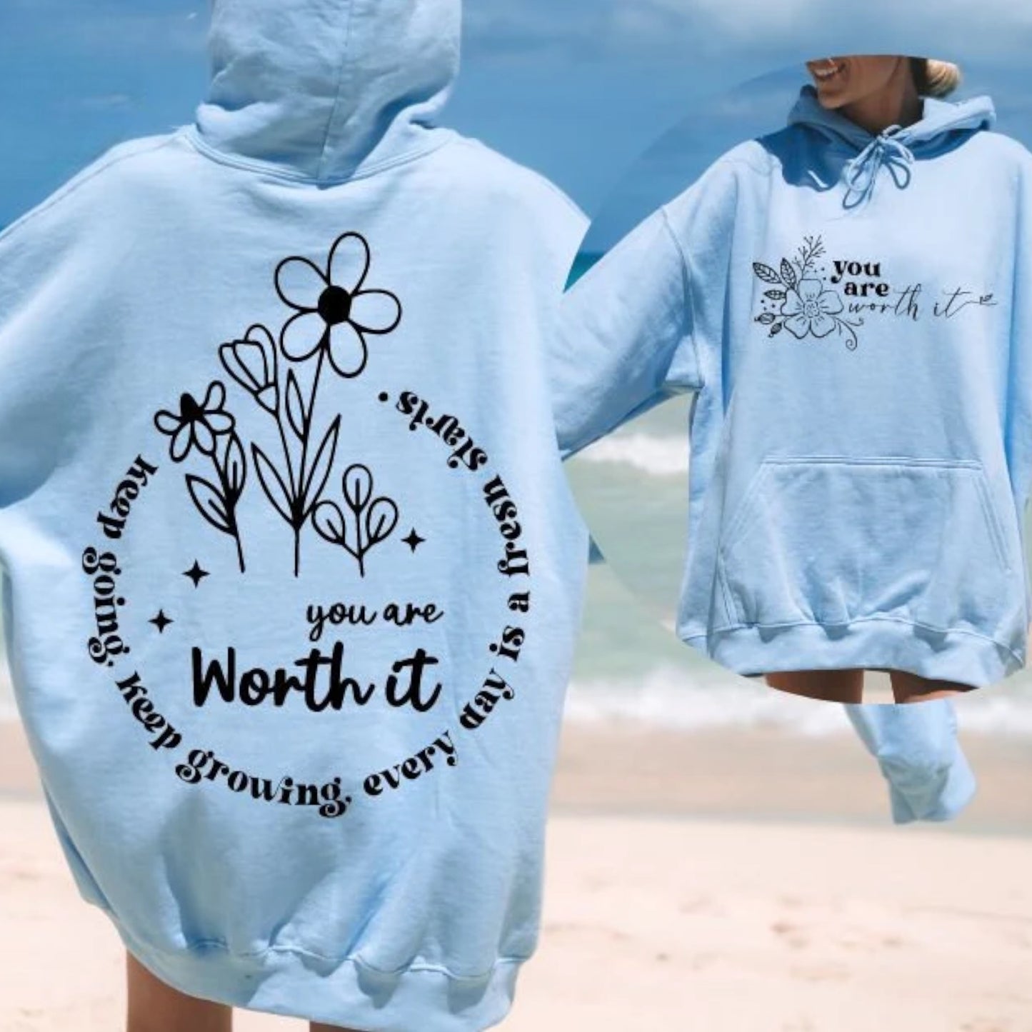 You Are Worth It-Tee or Crewneck Sweatshirt