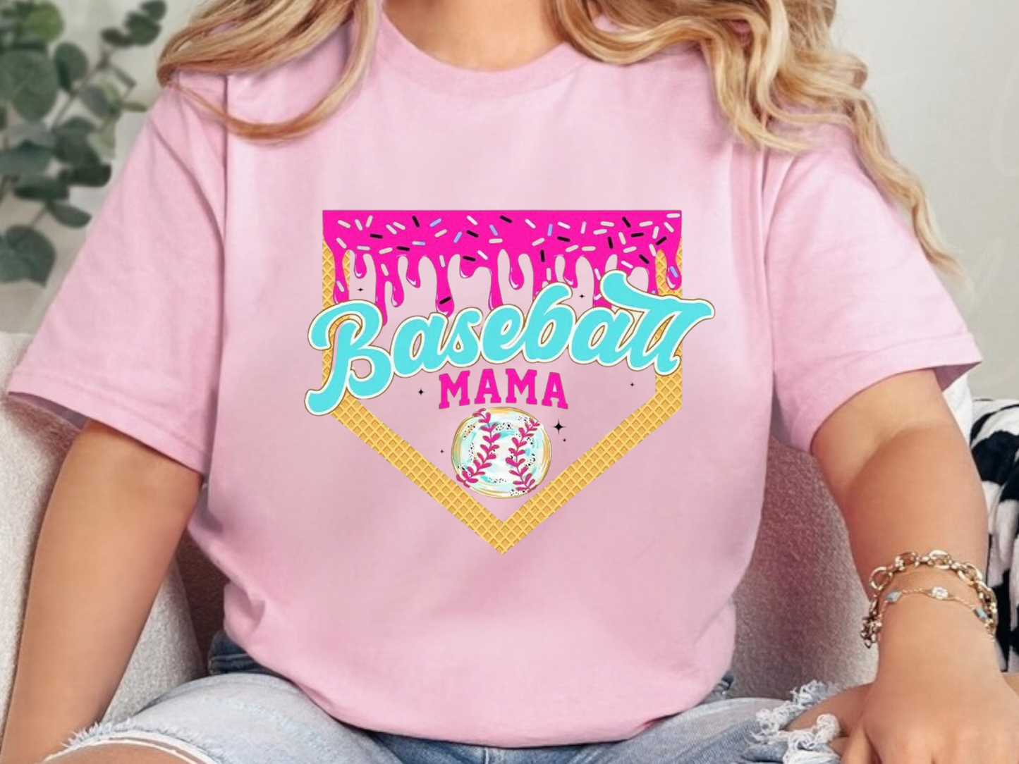 Baseball Mama Drip Tee or Sweatshirt