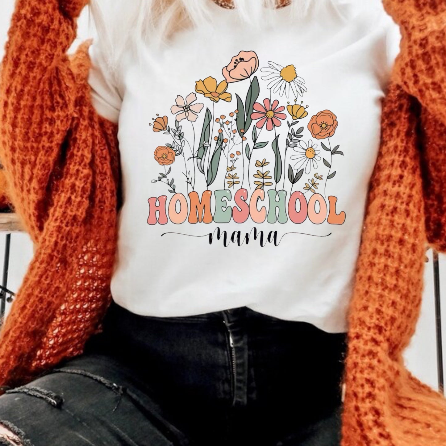 Wildflowers- Homeschool Mama Tee