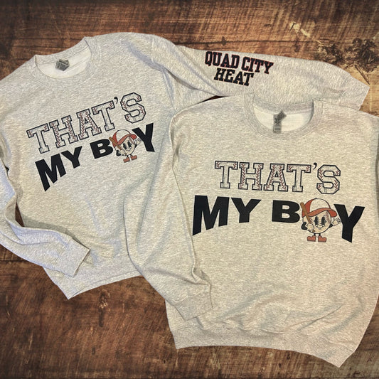 CUSTOMIZABLE “Thats My Boy”-Baseball Crewneck Sweatshirt or Tee
