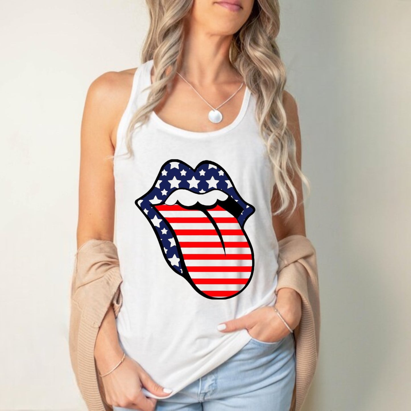 American Tongue Tank or Tee
