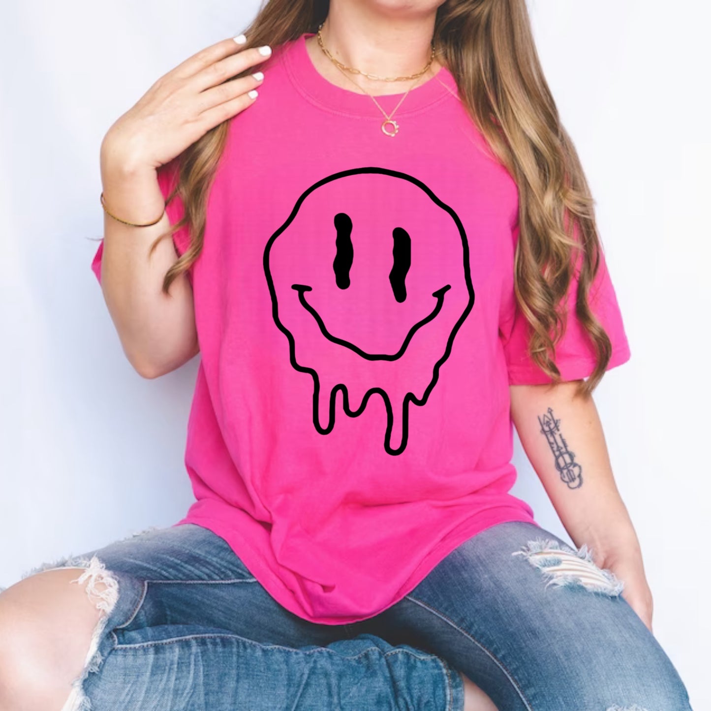 Melty Face Crewneck Sweatshirt or Tee