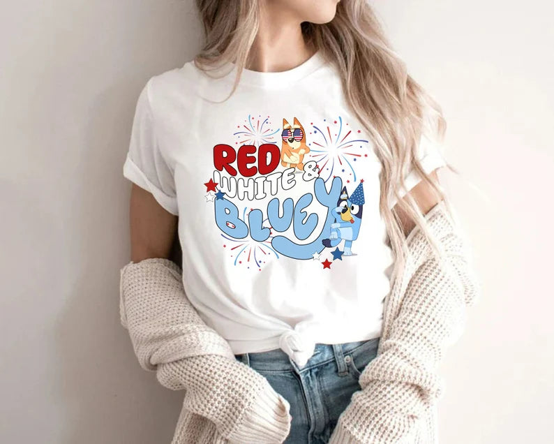Red White and Bluey Tank or Tee