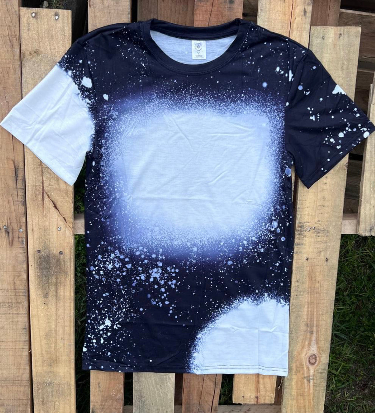 Black Patch Bleached Tee