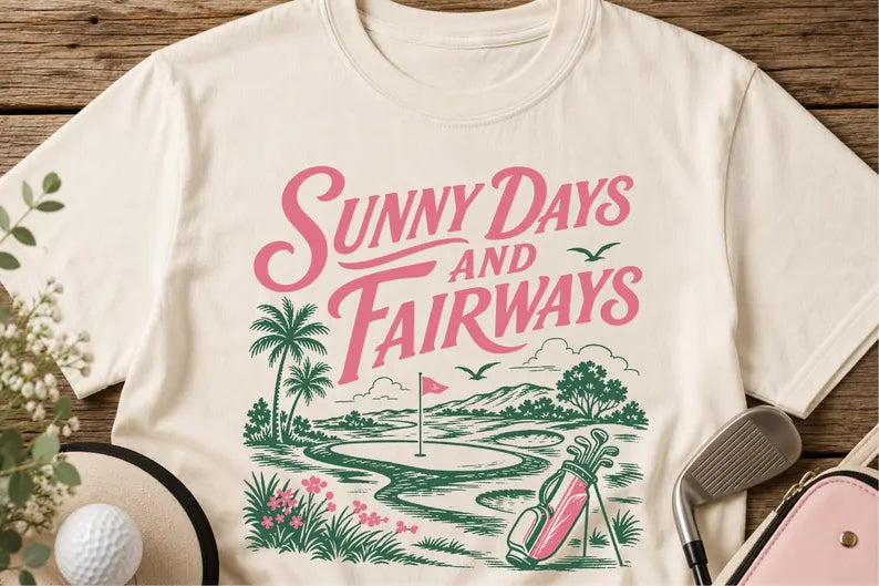 Sunny Days and Fairways Tee or Sweatshirt