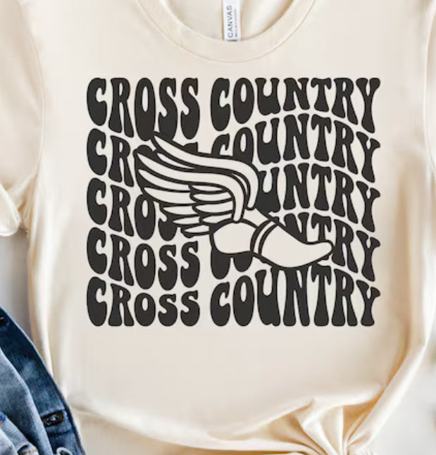 Retro Cross Country Tee or Sweatshirt