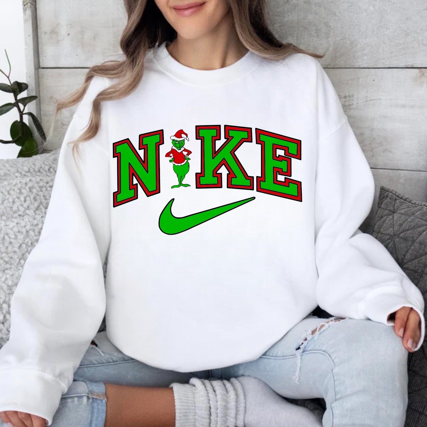 Grinchy Swoosh-Tee or Crewneck Sweatshirt