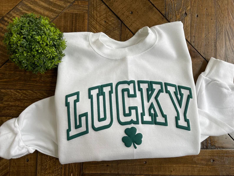Lucky-Puffy Vinyl-Crewneck Sweatshirt or Tee