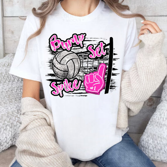 Bump Set Spike/Pink Tee or Sweatshirt