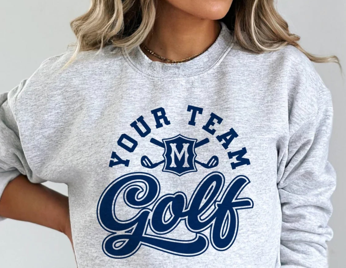 CUSTOMIZED Golf Team Tee or Sweatshirt