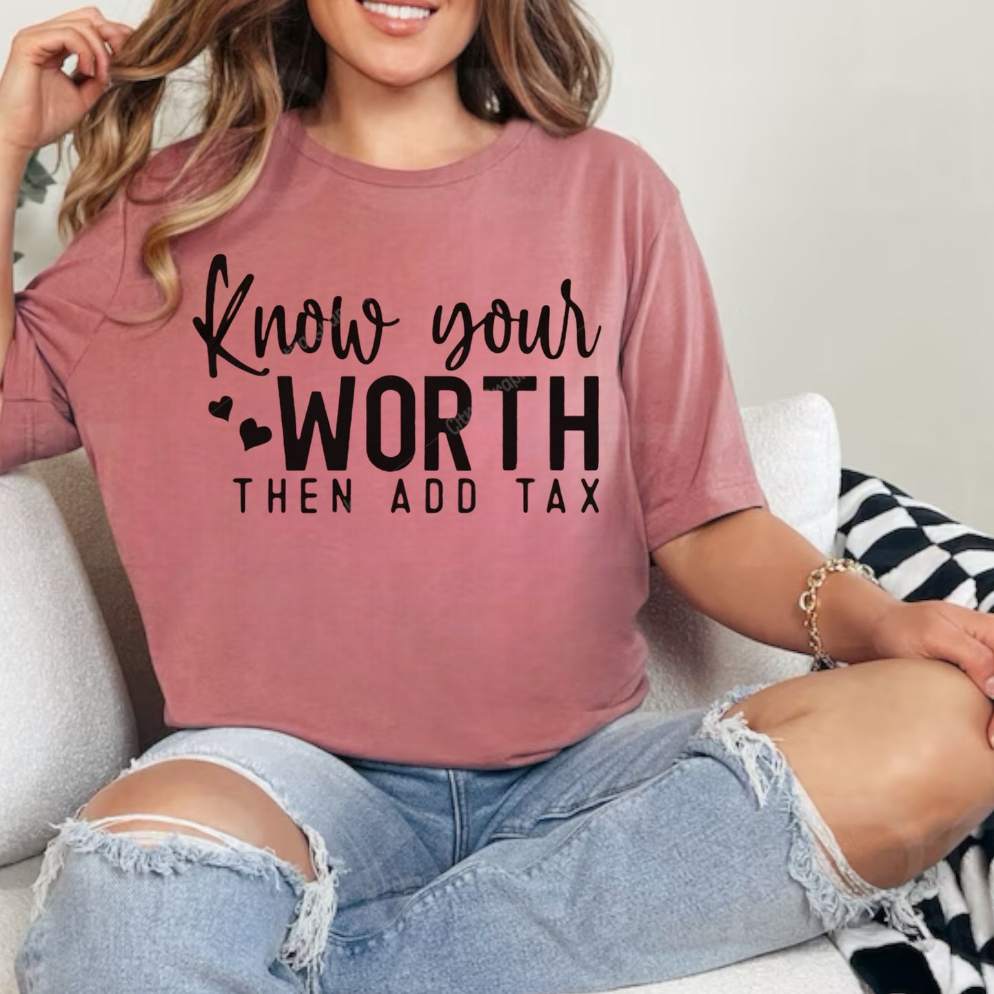 Know Your Worth-Tee or Crewneck Sweatshirt