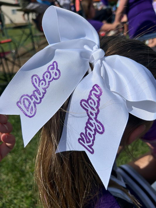 Custom Glitter Cheer Bow