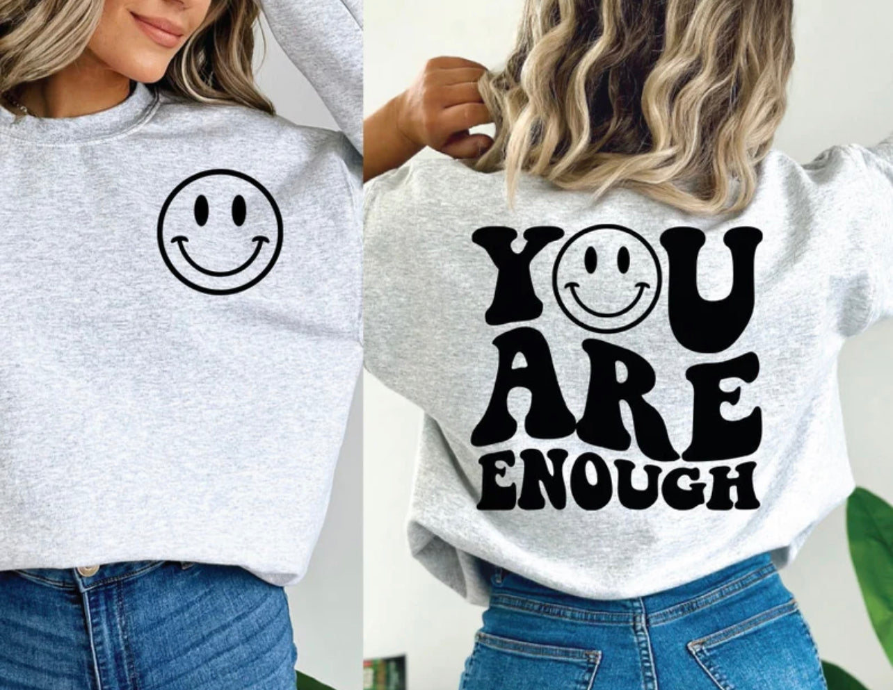 You Are Enough-Retro-Tee or Crewneck Sweatshirt