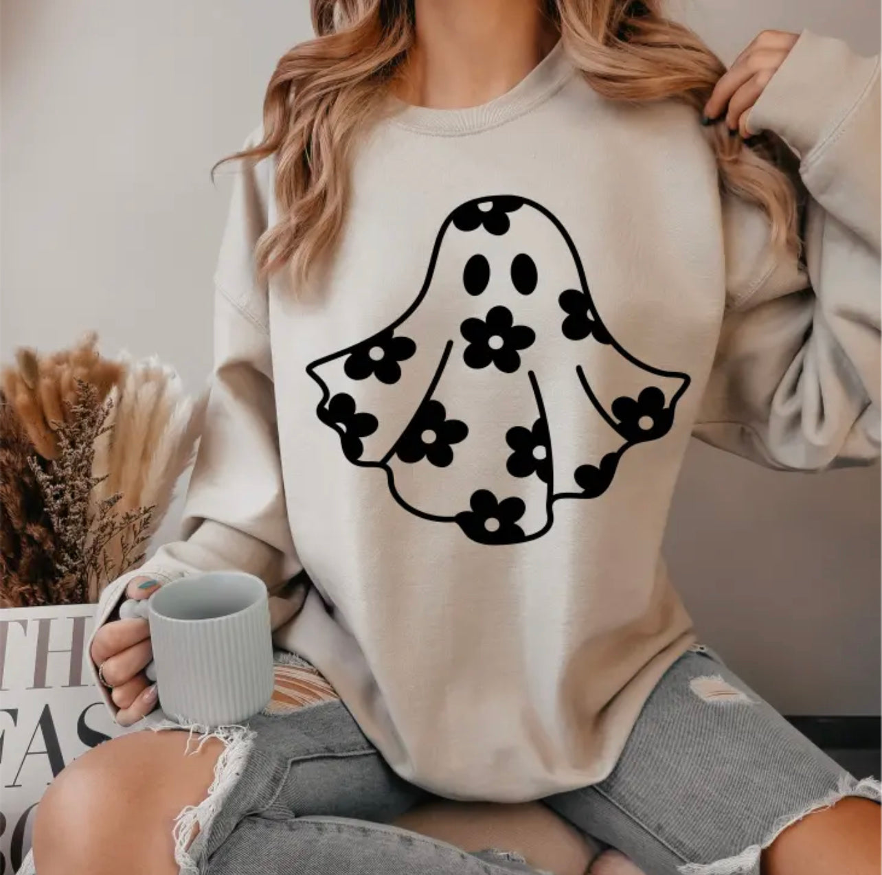 Cute Ghost Crewneck Sweatshirt