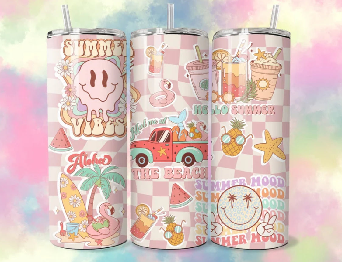 Retro Summer Vibes 20oz Tumbler