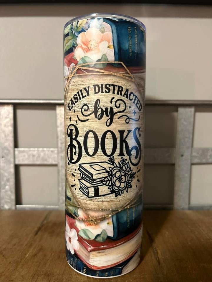 Easily Distracted By Books 20oz Tumbler