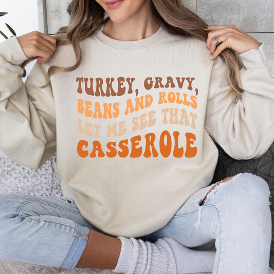 Turkey Gravy Beans and Rolls Crewneck Sweatshirt
