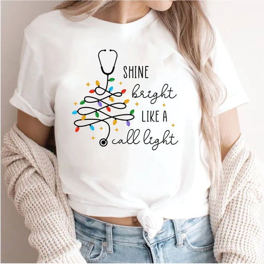 Shine Bright Nurse- Tee or Crewneck Sweatshirt