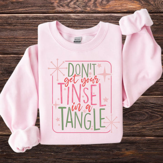 Tinsel In a Tangle- Tee or Crewneck Sweatshirt