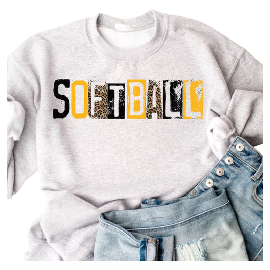 Softball Crewneck Sweatshirt or Tee