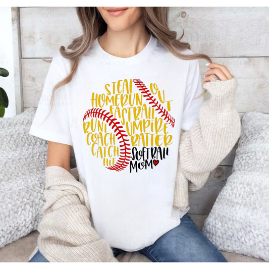 Softball Mom Crewneck Sweatshirt or Tee