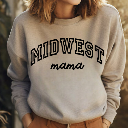 Midwest Mama Crewneck Sweatshirt or Tee