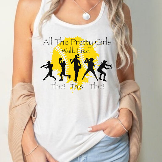 All The Pretty Girls Softball Tank or Tee