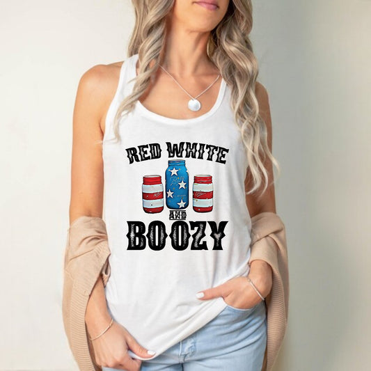Red White & Boozy Tank or Tee
