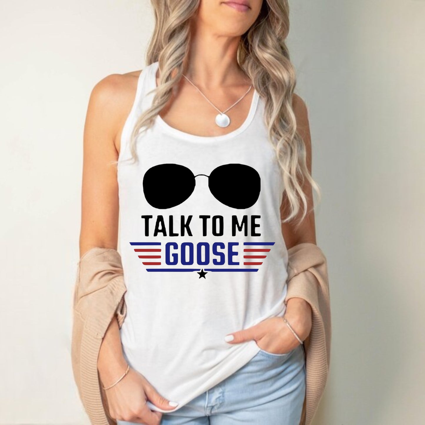 Talk to Me Goose Tank or Tee