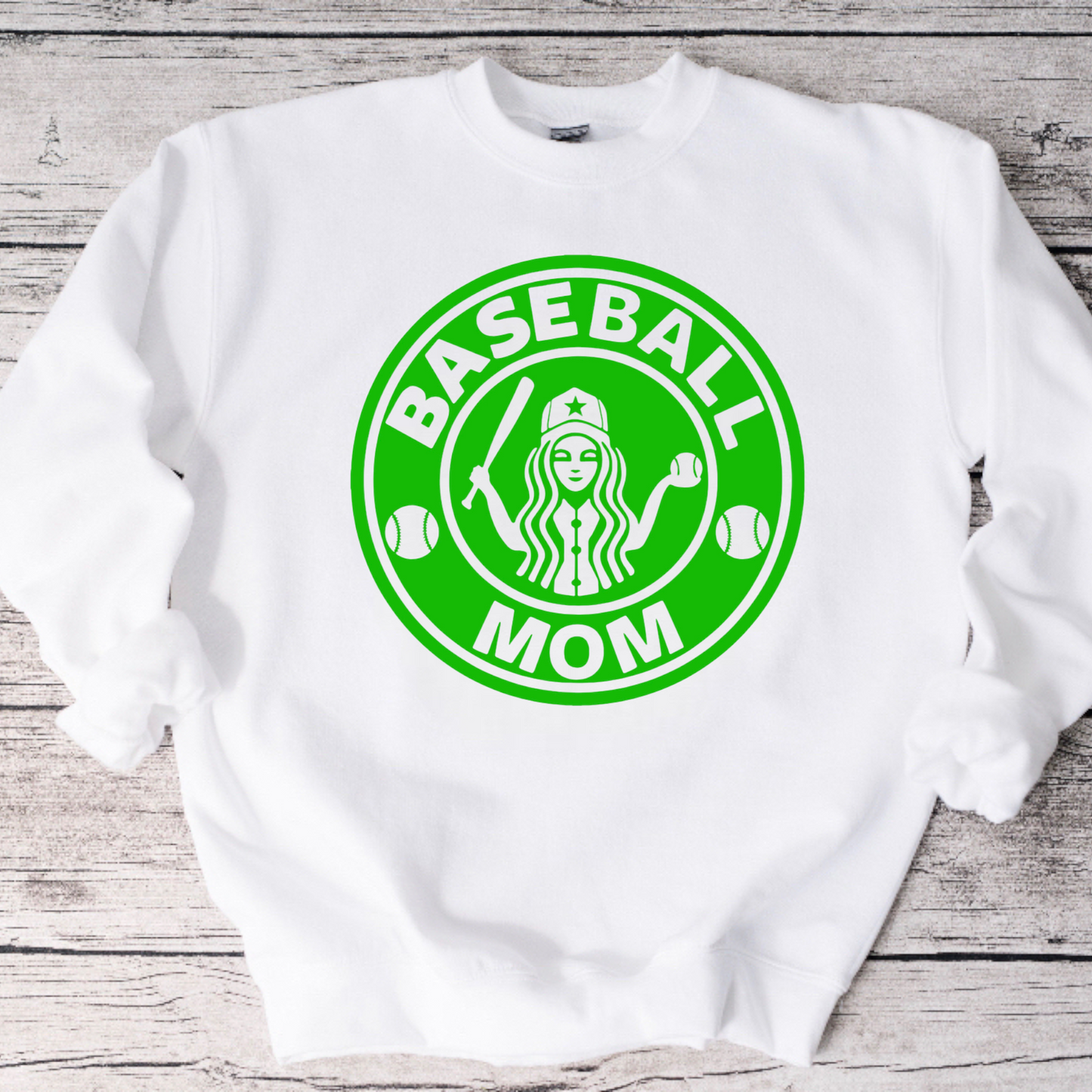 Baseball Mom Crewneck Sweatshirt or Tee