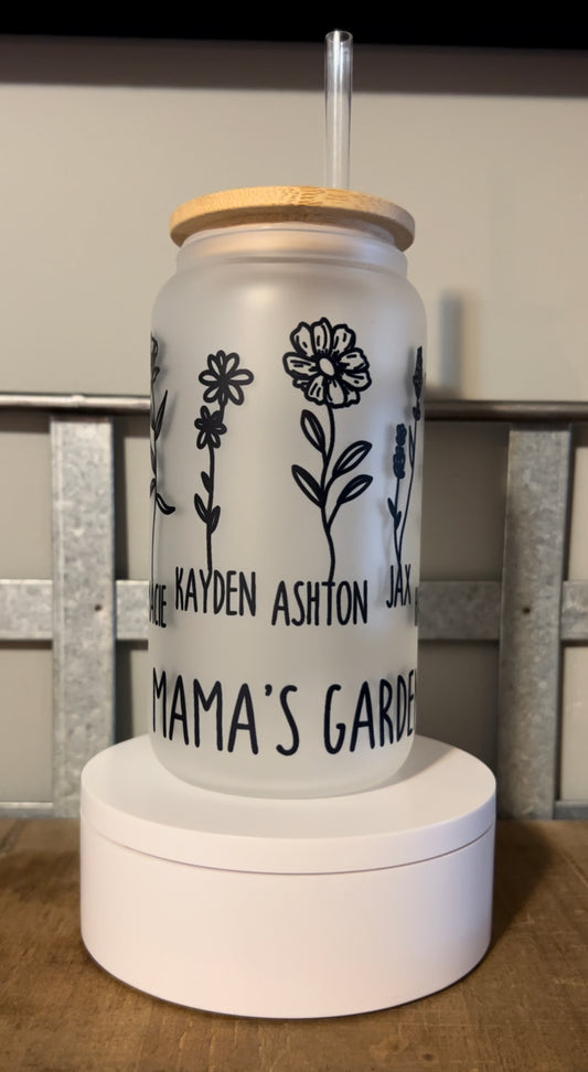 Mama’s Garden Glass Tumbler