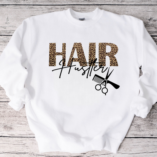 Leopard Hair Hustler Retro Crewneck Sweatshirt or Tee