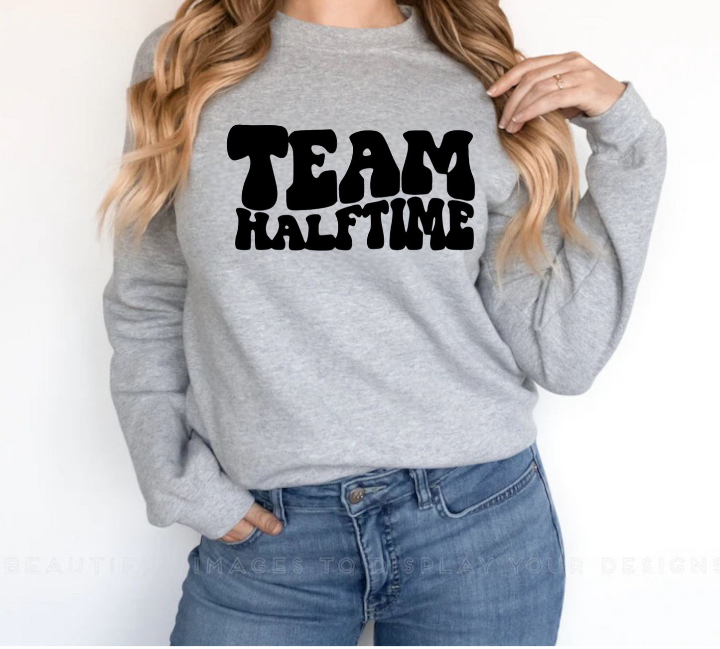 Team Halftime Crewneck Sweatshirt or Tee