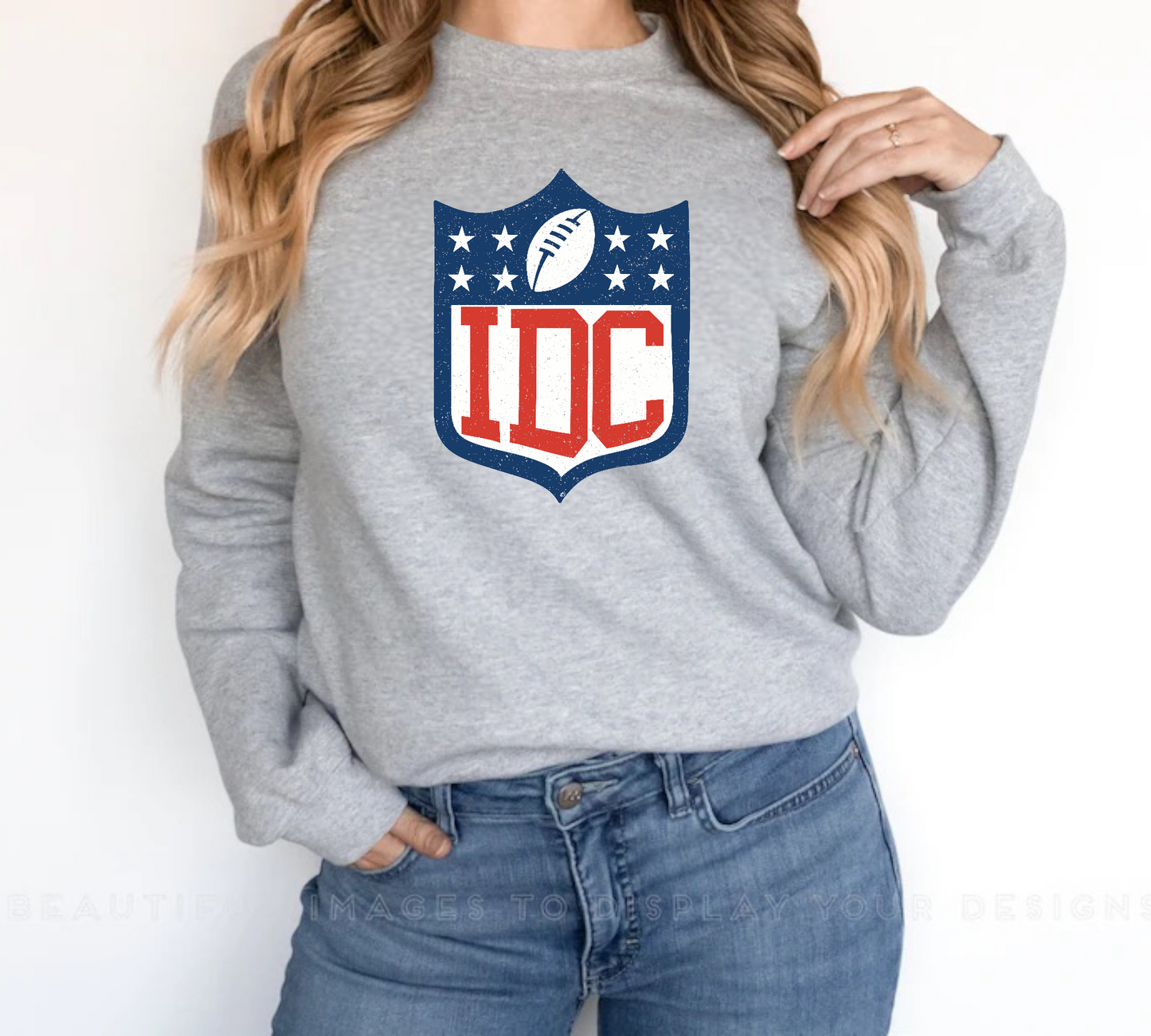 IDC Football Crewneck Sweatshirt or Tee