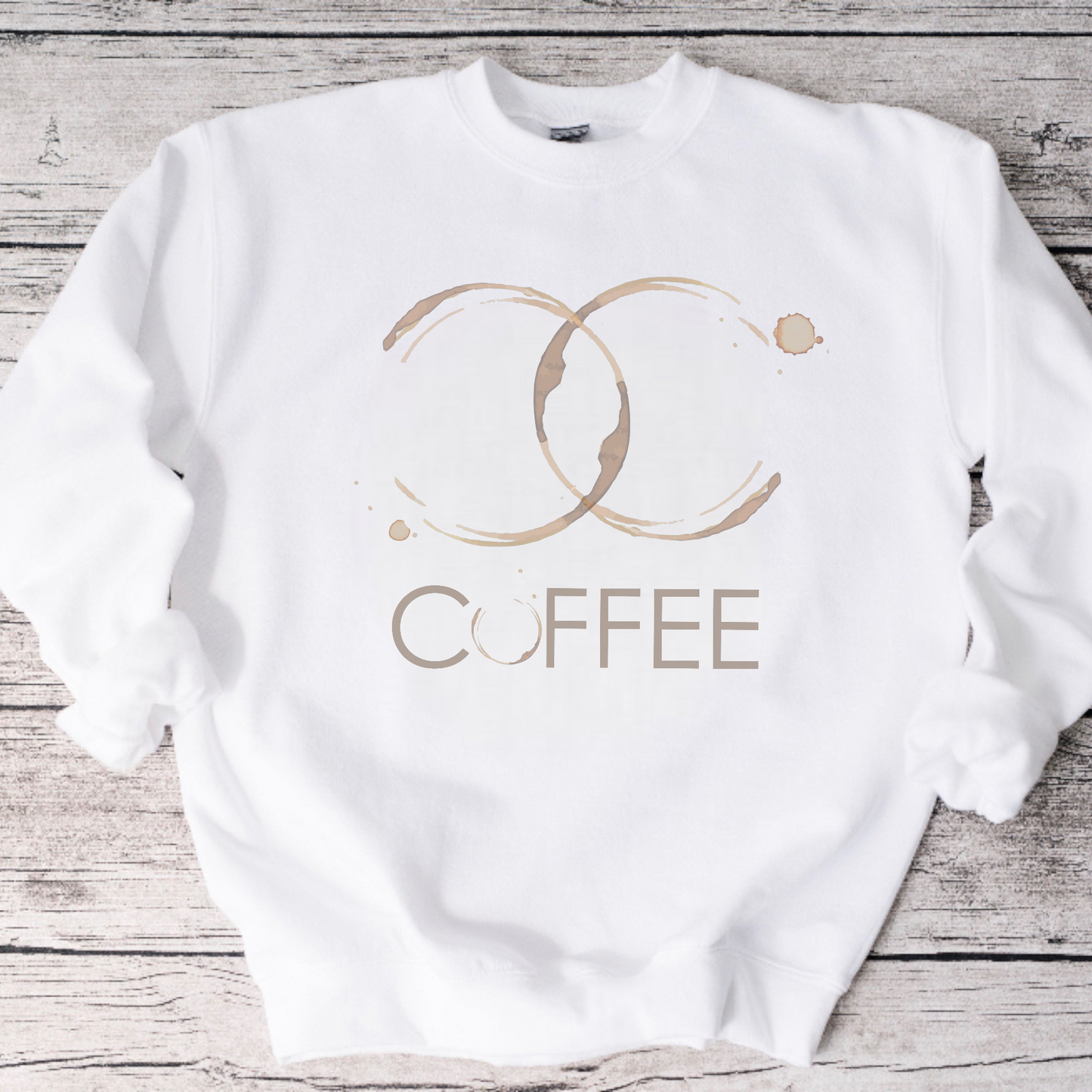 Coffee Stains Crewneck Sweatshirt or Tee