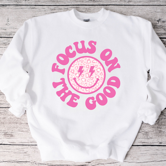 Focus on the Good Retro Crewneck Sweatshirt or Tee