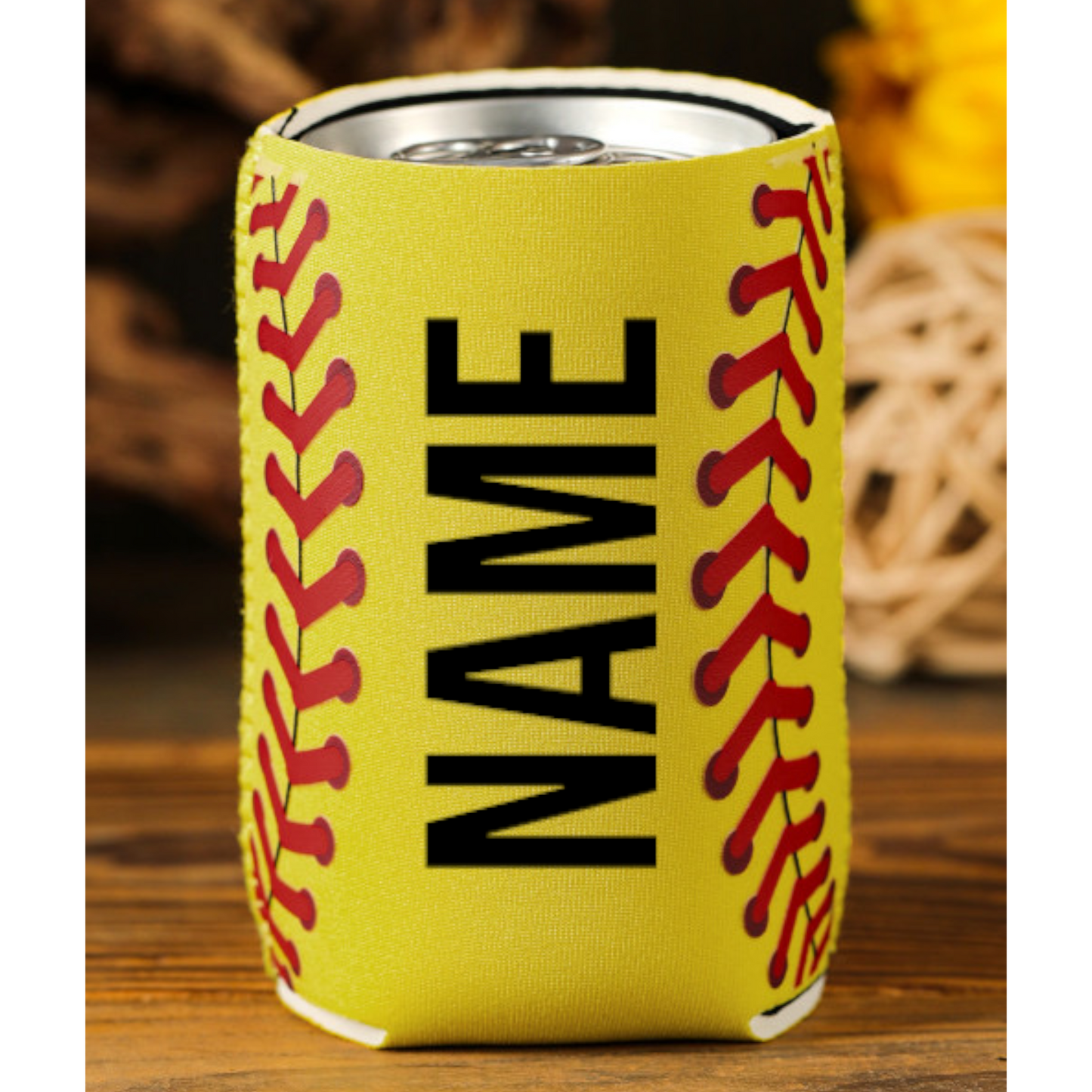 Personalized Softball Can Coozie