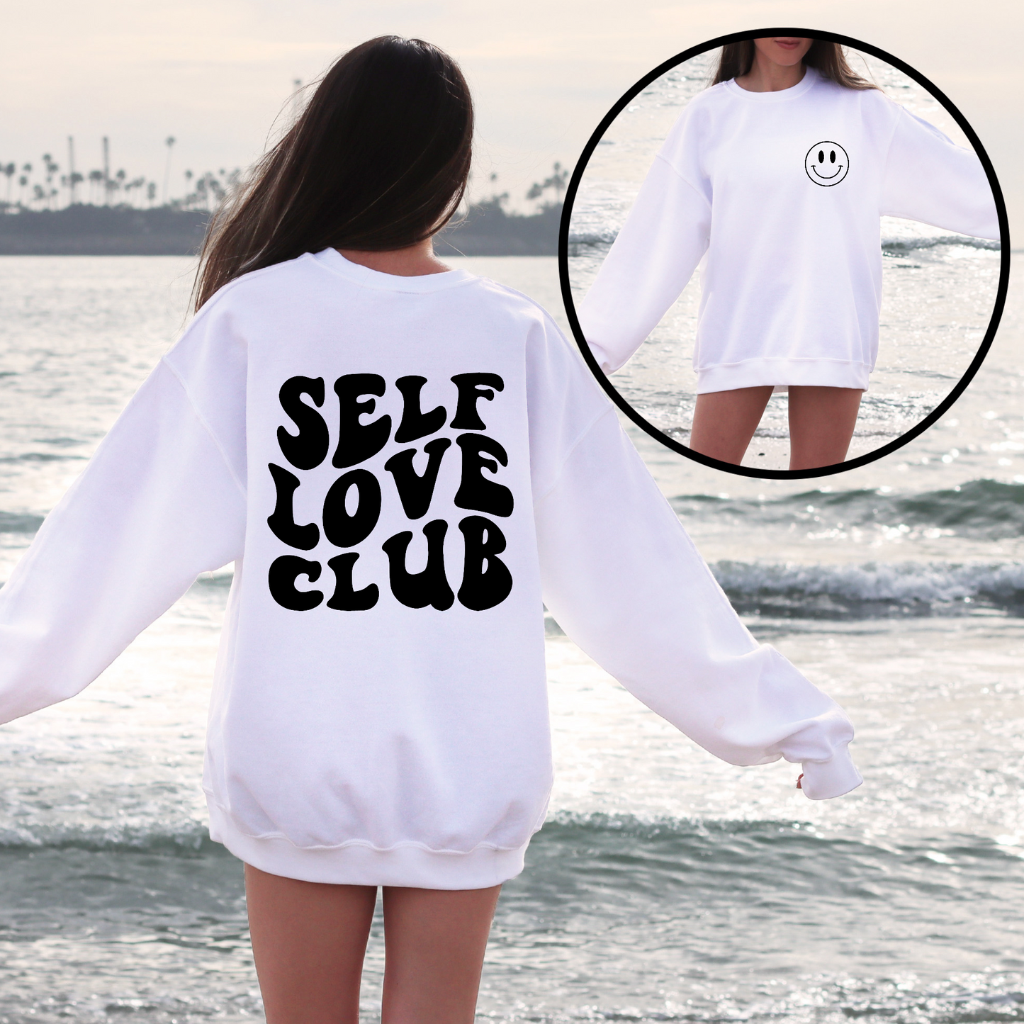 Self Love Club Retro Crewneck Sweatshirt or Tee